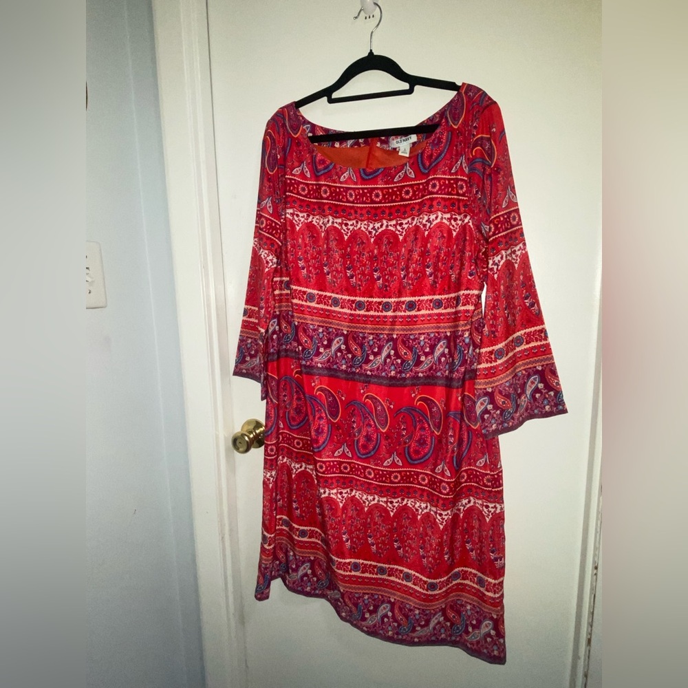 Old Navy | Women’s Dress | Large | Like New | 3/4 Sleeve | Casual | Colorful - Picture 5 of 16